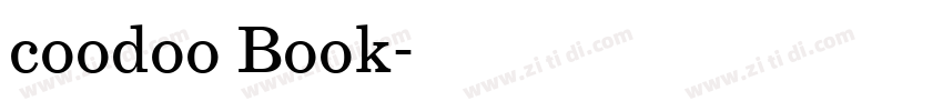 coodoo Book字体转换 coodoo Book字体转换